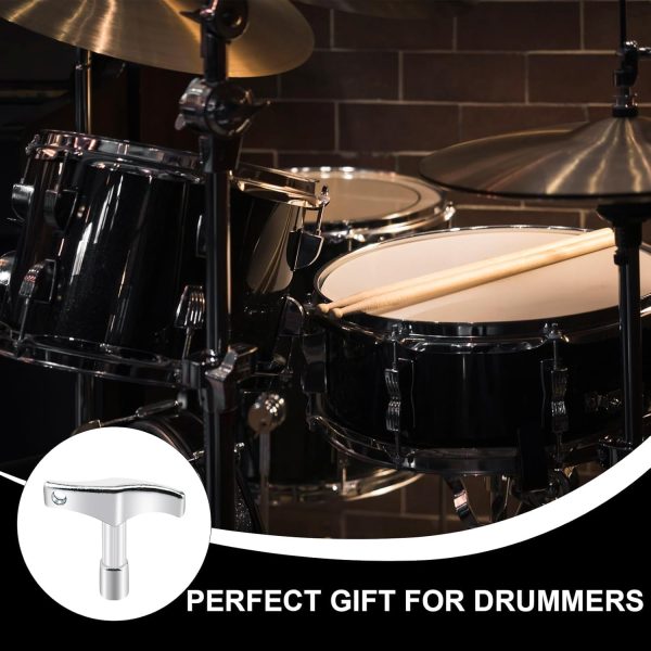 Drum Tuner Key Silver Alloy Steel Drummers-6