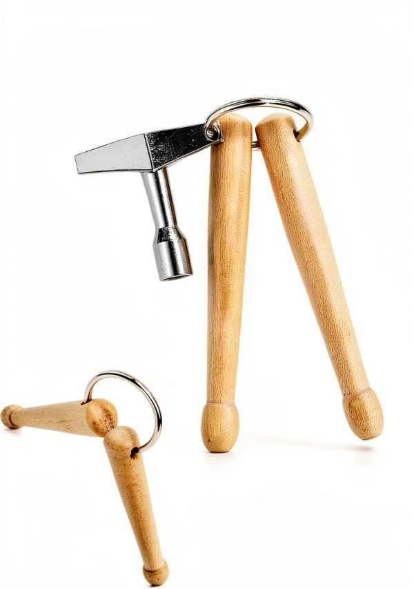 Mini Drum Key Set K31021 Wood Metal for Drummers-1