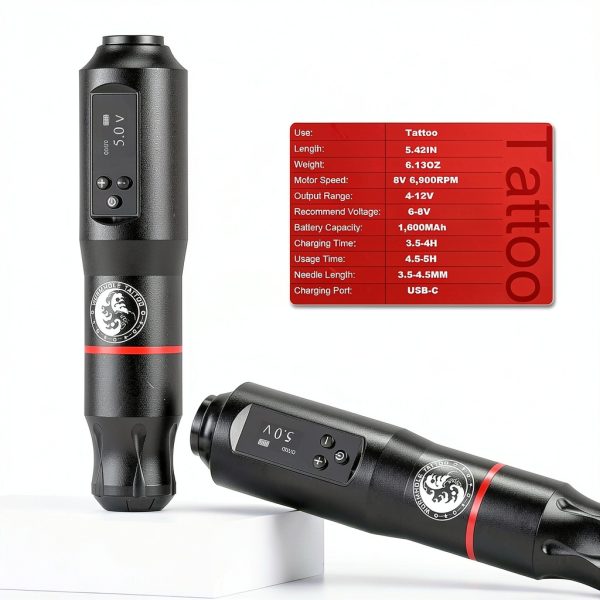 Wireless Tattoo Gun Wormhole Aluminum Alloy Kit-1