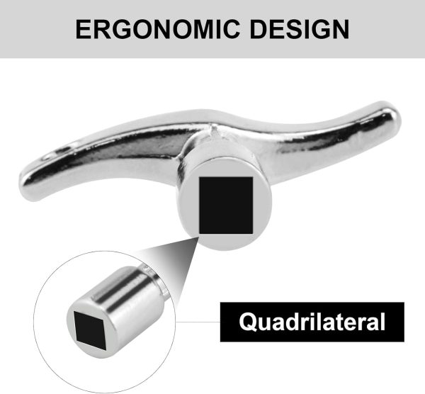 Drum Tuner Key Silver Alloy Steel Drummers-3