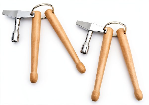 Mini Drum Key Set K31021 Wood Metal for Drummers-0