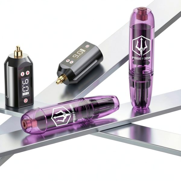 Poseidon Tattoo Pen Kit Professional 2 Batteries-5