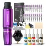 Wireless Tattoo Kit Wormhole Purple Gun Pro-0